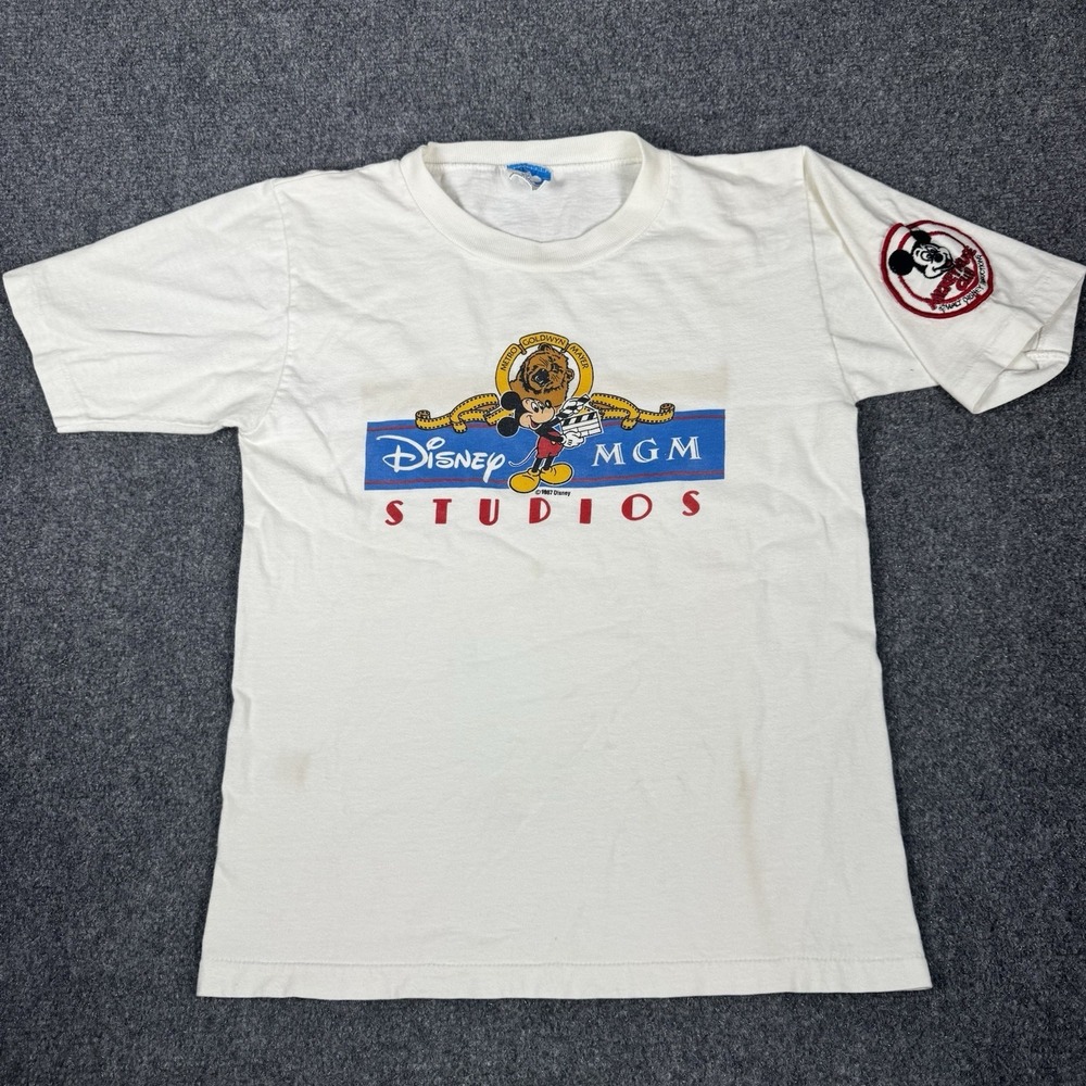 Vintage Disney MGM Studios Theme Park Promo Kids T Shirt Size XL 1980s Rare